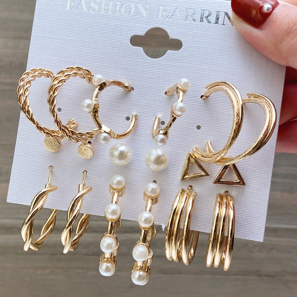 Earrings Set - 9 pairs