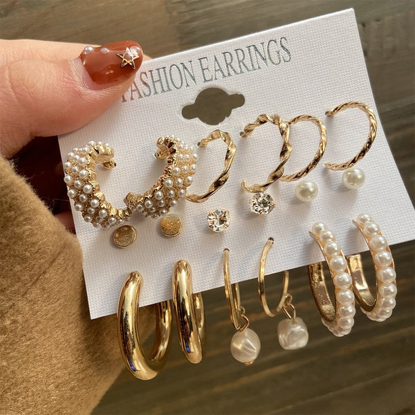 Earrings Set - 9 pairs